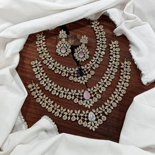 DIADEM pink centerpiece AD stone set